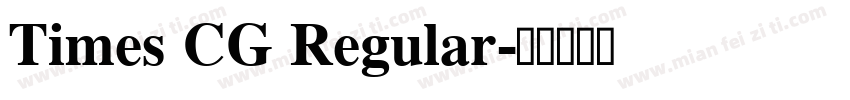 Times CG Regular字体转换